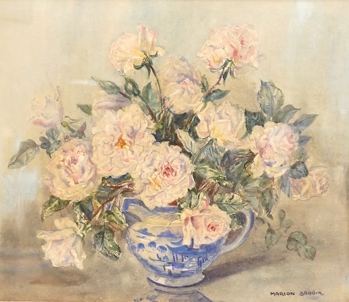 Marion L. Broom (1878-1962), Floral still life, signed lower right, watercolour, 50 x 58cm